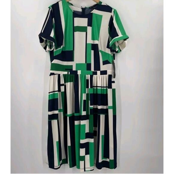 Maggy London Women’s Shift Dress Size 14 Multicolor Green Business Casual - Picture 8 of 8